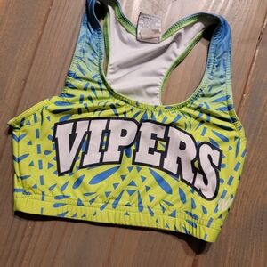 VIPERS Neon Lime & Blue Sports Bra